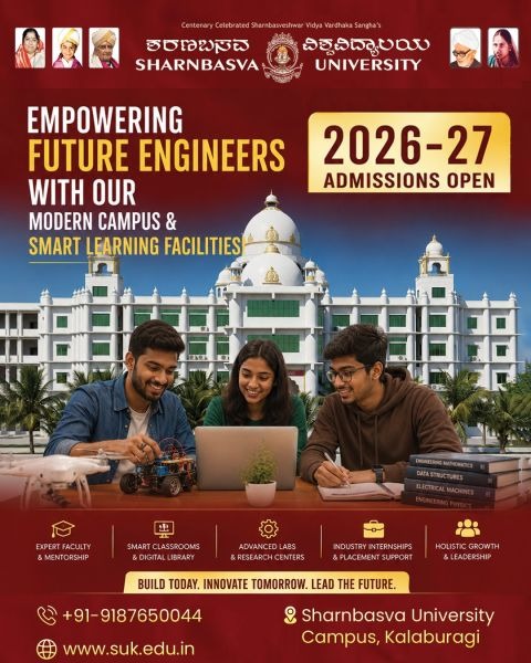 Sharnbasva University Admissions Open 2026–27