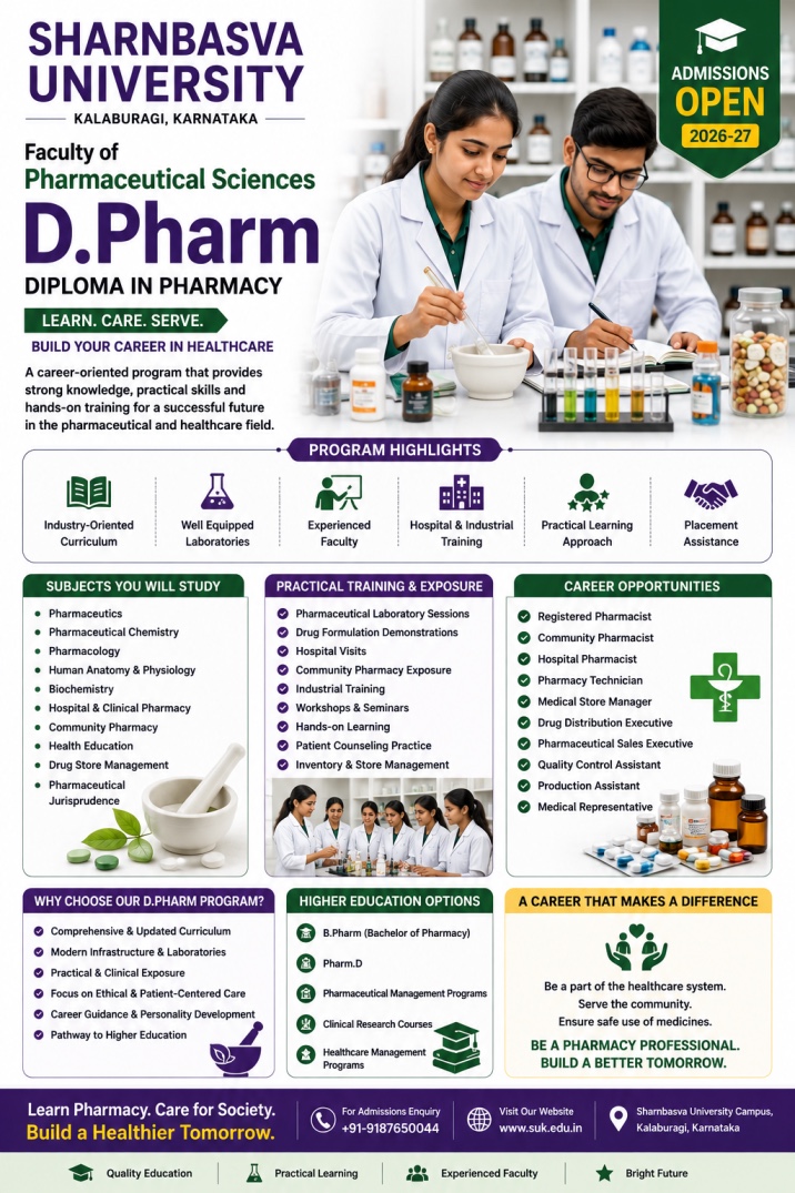 D.Pharm - Diploma in Pharmacy